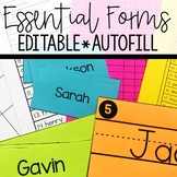 Essential Forms- EDITABLE and AUTOFILL
