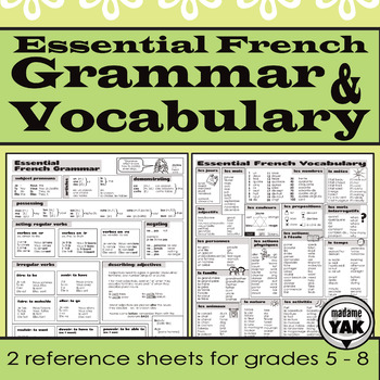 Preview of Essential French Grammar and Vocabulary: Reference and Review