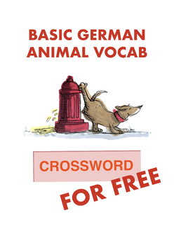 Preview of Essential German Animal Terminology | Crossword Puzzle for Beginners