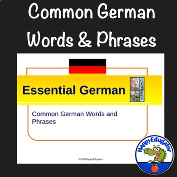 Preview of Essential German PowerPoint of Pronunciation Common Words and Phrases