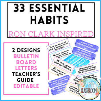 Preview of Essential Habits Ron Clark Inspired Bulletin Board