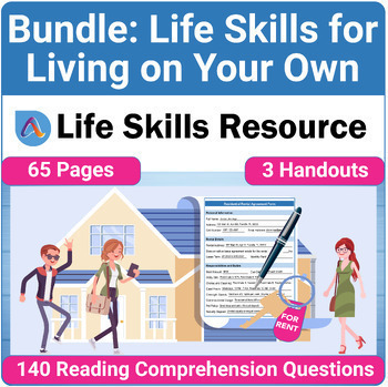 Preview of Special Education Life Skills Bundle for Teens and Adults Learning to Live Alone