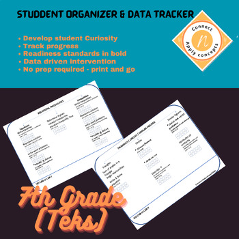 Preview of Essential Math Journal Organizer & Data Driven Intervention Tracker (7th TEKS)