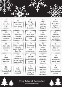 Essential Oil Christmas Countdown Advent Calendar by Wonderland Art