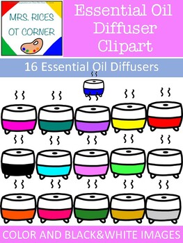 Preview of 16 Essential Oil Diffuser Clipart! Posters, Handouts, Education, Business, Educa