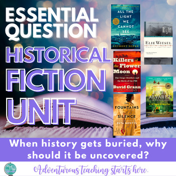 Preview of Essential Question Inquiry Unit for ELA:  Historical Fiction Novel Choice