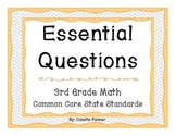 Essential Question Posters - 3rd Grade Math Common Core St