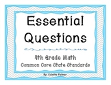 Essential Question Posters - 4th Grade Math Common Core St