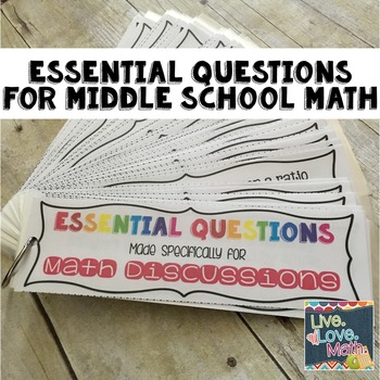 Preview of Essential Questions for Math Discussions