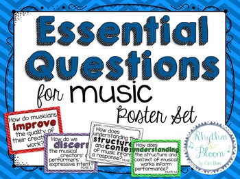 Preview of Essential Questions for Music Poster Set