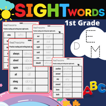 Preview of Essential Sight Words for Kids,Tracing Book pre-writing book,Back to school