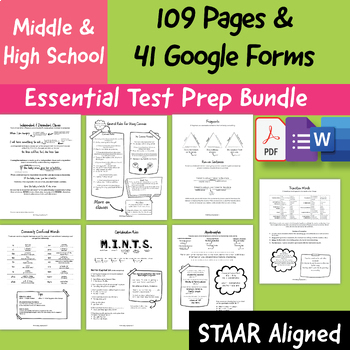 Preview of Test Prep Bundle STAAR - Revising & Editing Practice