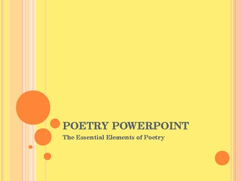 Preview of Essentials of Poetry Powerpoint 21 slides