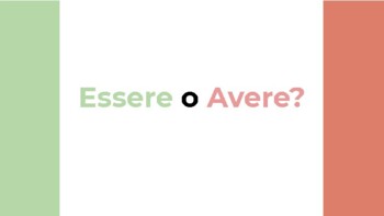 Preview of Essere o Avere? Learn the difference