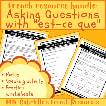 Preview of Est-ce que Bundle - Asking Questions in French