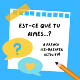 Est-ce que tu aimes...? - FRENCH Icebreaker Activity - Do 