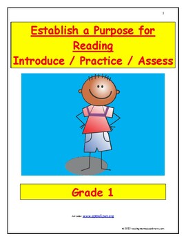 Preview of Establish a Purpose for Reading: Introduce/Practice/Assess