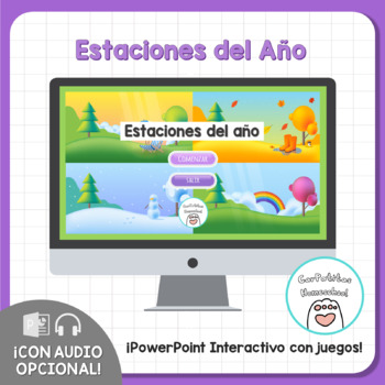 Preview of Estaciones del Año PowerPoint Interactivo | Seasons in Spanish