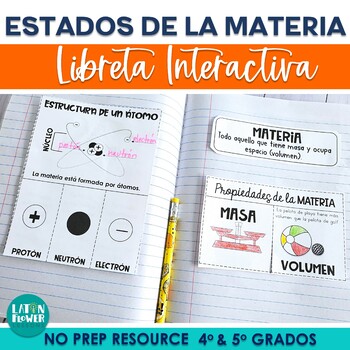 Preview of Estados de la Materia Libreta Interactiva Print & Digital