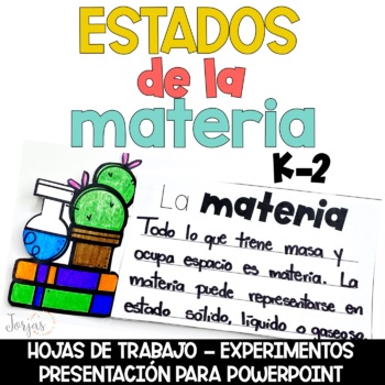 Preview of Estados de la materia States of Matter in Spanish