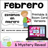 Febrero Spanish February Print & Boom Card Reader Mystery 