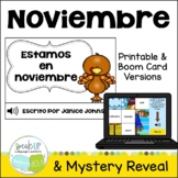 Noviembre Spanish Fall Print & Boom Card Reader Mystery Re