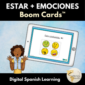 Preview of Estar + Emotions in Spanish Emoji Boom Cards
