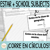 Estar + School Subjects Spanish Vocabulary ¡Corre en Círcu
