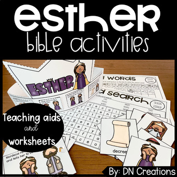 Preview of Esther Bible Activities l Queen Esther Bible Study l Esther Bible Lesson