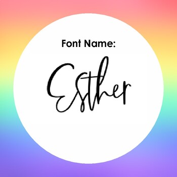 Preview of Esther Font