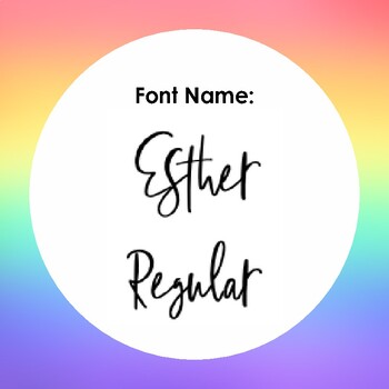Preview of Esther Regular Font