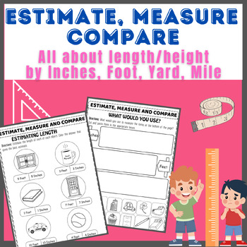 Preview of FREE Measuring and Comparing, Estimating Length worksheet