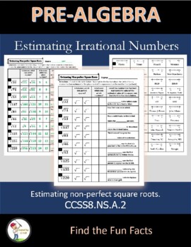 Preview of Estimate Non-perfect Square Roots (with Fun Facts)