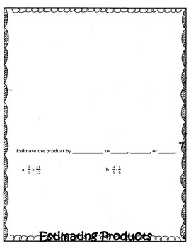 my homework lesson 2 estimate products of fractions answer key