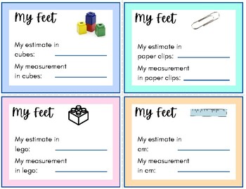 Preview of Estimate and Measure Feet - standard and non-standard units