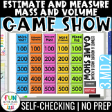 Estimate and Measure Mass and Volume Game Show for 3rd Gra