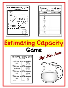 Estimating Capacity Game by Mrs. Lane | Teachers Pay Teachers