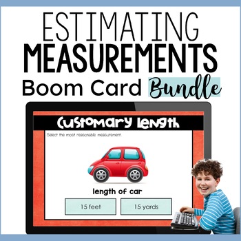 Preview of Estimating Measurements Boom Cards - Estimating Length, Weight & Capacity Bundle