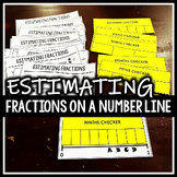 Estimating Fractions on a Number Line Practice Cards Activity
