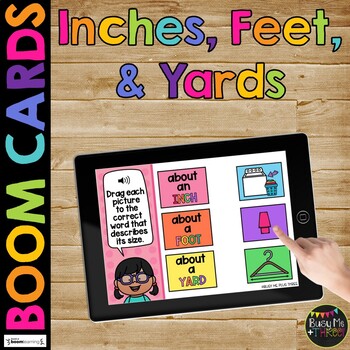 Preview of Estimating Measurement Boom Cards™ Inches | Feet | Yards Digital Activity