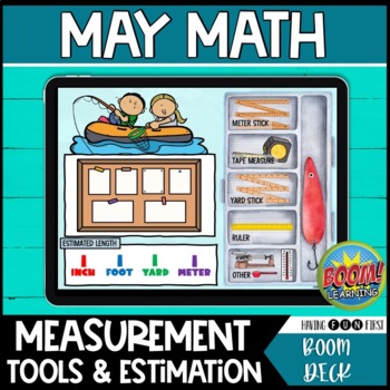Preview of Estimating Measurement Length Inch Foot Yard Meter Measurement Tools Boom Cards