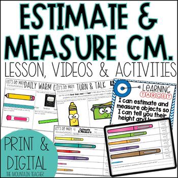 Preview of Estimating & Measuring CENTIMETERS Activities | Lesson Plans, Worksheet & More