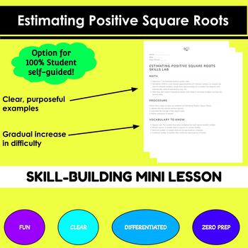 Preview of Estimating Positive Square Roots