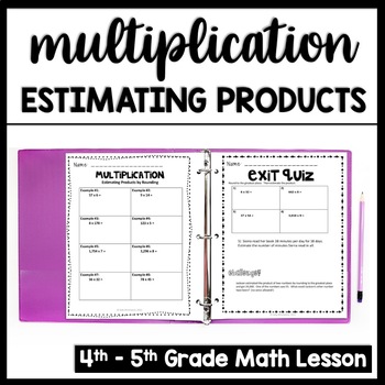 Preview of Rounding & Estimating Products Worksheets, Estimation Multiplication Practice