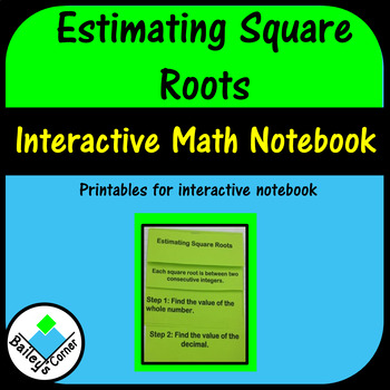 Preview of Estimating Square Roots Foldable for Interactive Notebook