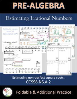 Preview of Estimating Square Roots:  Foldable & Additional Practice