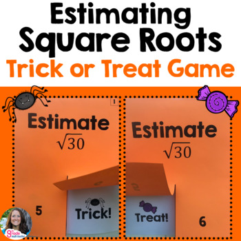 Preview of Estimating Square Roots Halloween Activity TRICK or TREAT Game