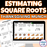 Estimating Square Roots Thanksgiving Math Digital Activity