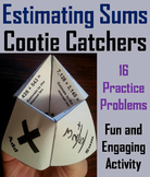 Estimating Sums Activity 2nd 3rd 4th Grade Cootie Catcher 