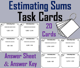Estimating Sums Task Cards Activity